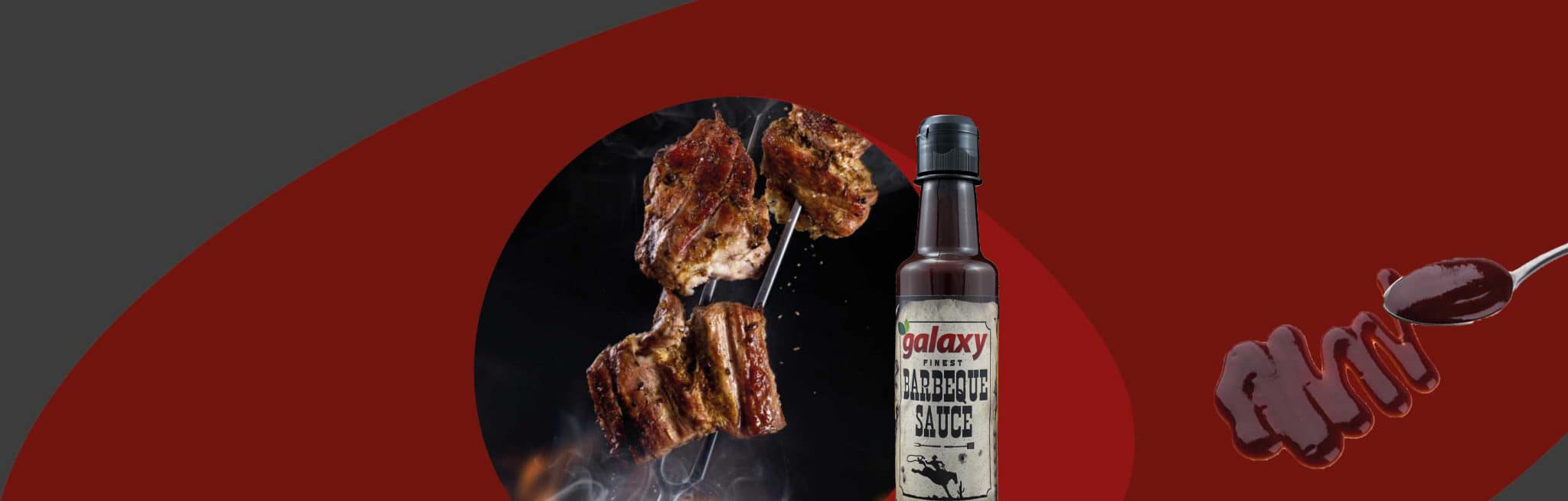 Galaxy sauces and decorative food.